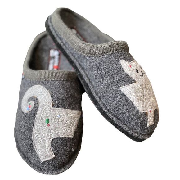 Haflinger Women's New Novelty Slippers Lizzy Grey size 38 - Picture 4 of 6